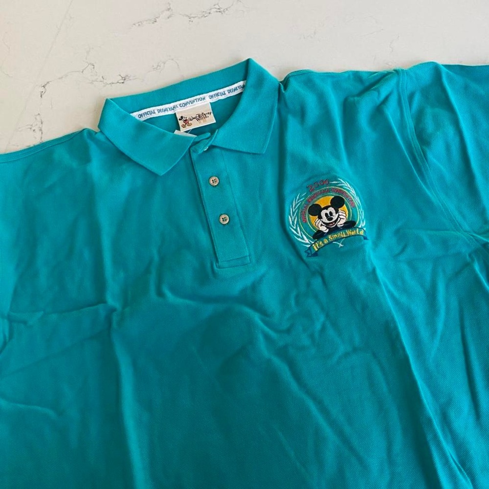 NWT‎ Disneyana convention polo it's a small world 2000 men's size large